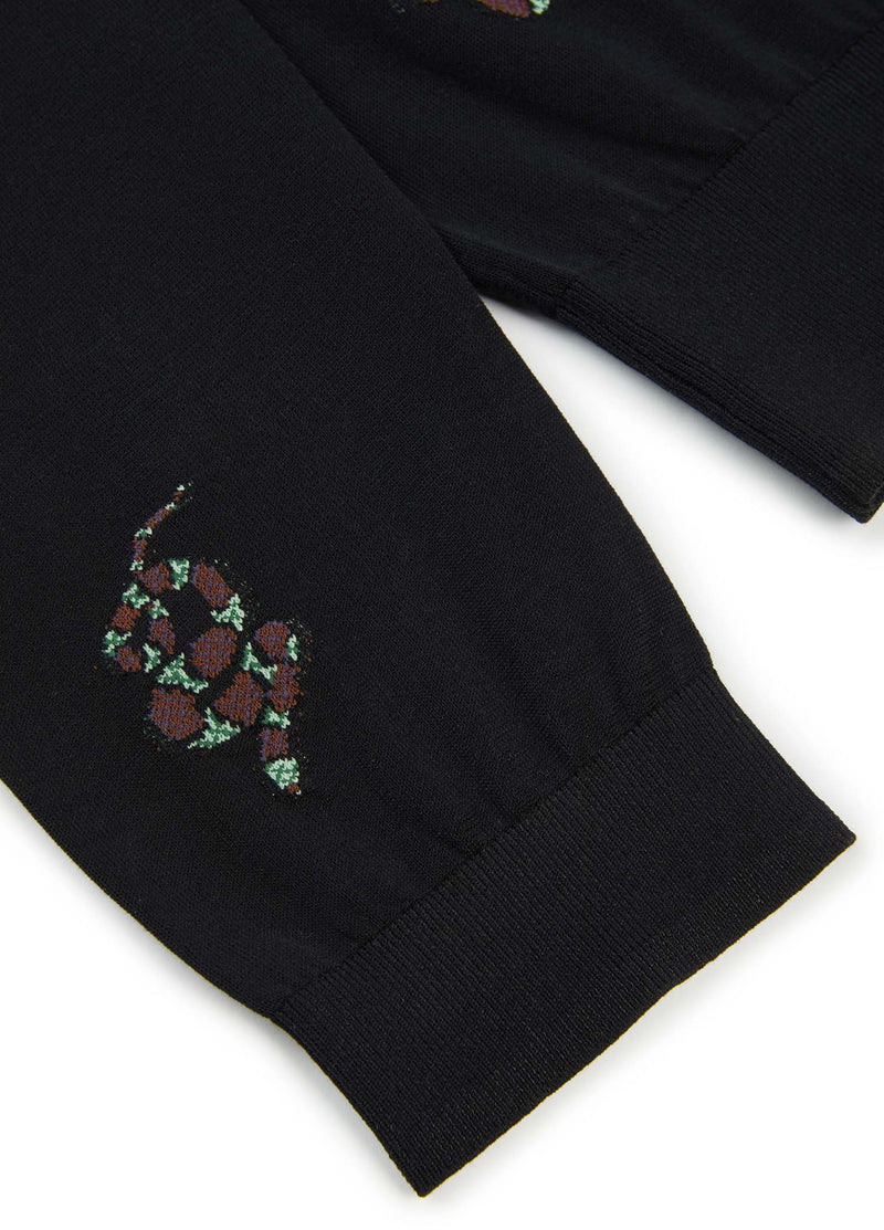 Cardigans / JNBY Classic Jacquard Long Sleeve Cropped Cardigan