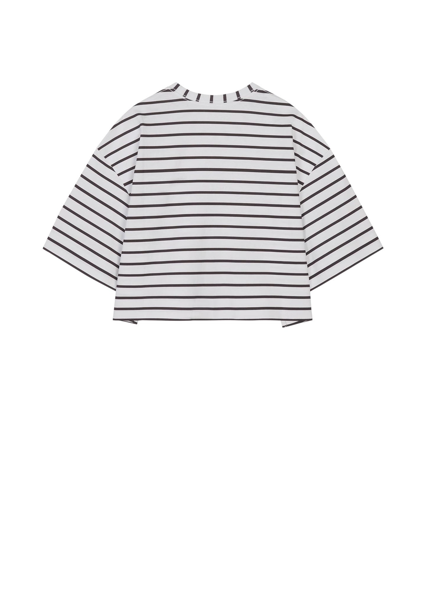 T-Shirt / JNBY Loose Fit Stripped H-Line Cotton T-Shirt
