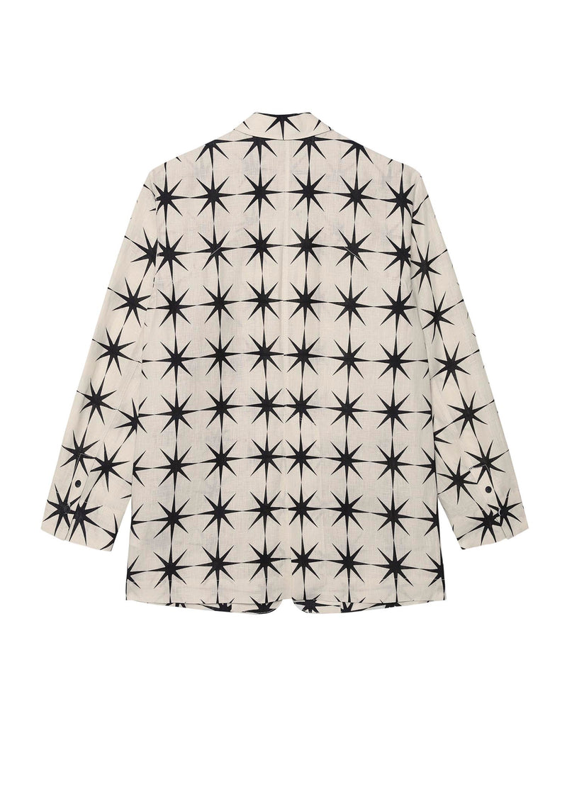 Blazers / JNBY Loose Fit Print Star Linen Blazer