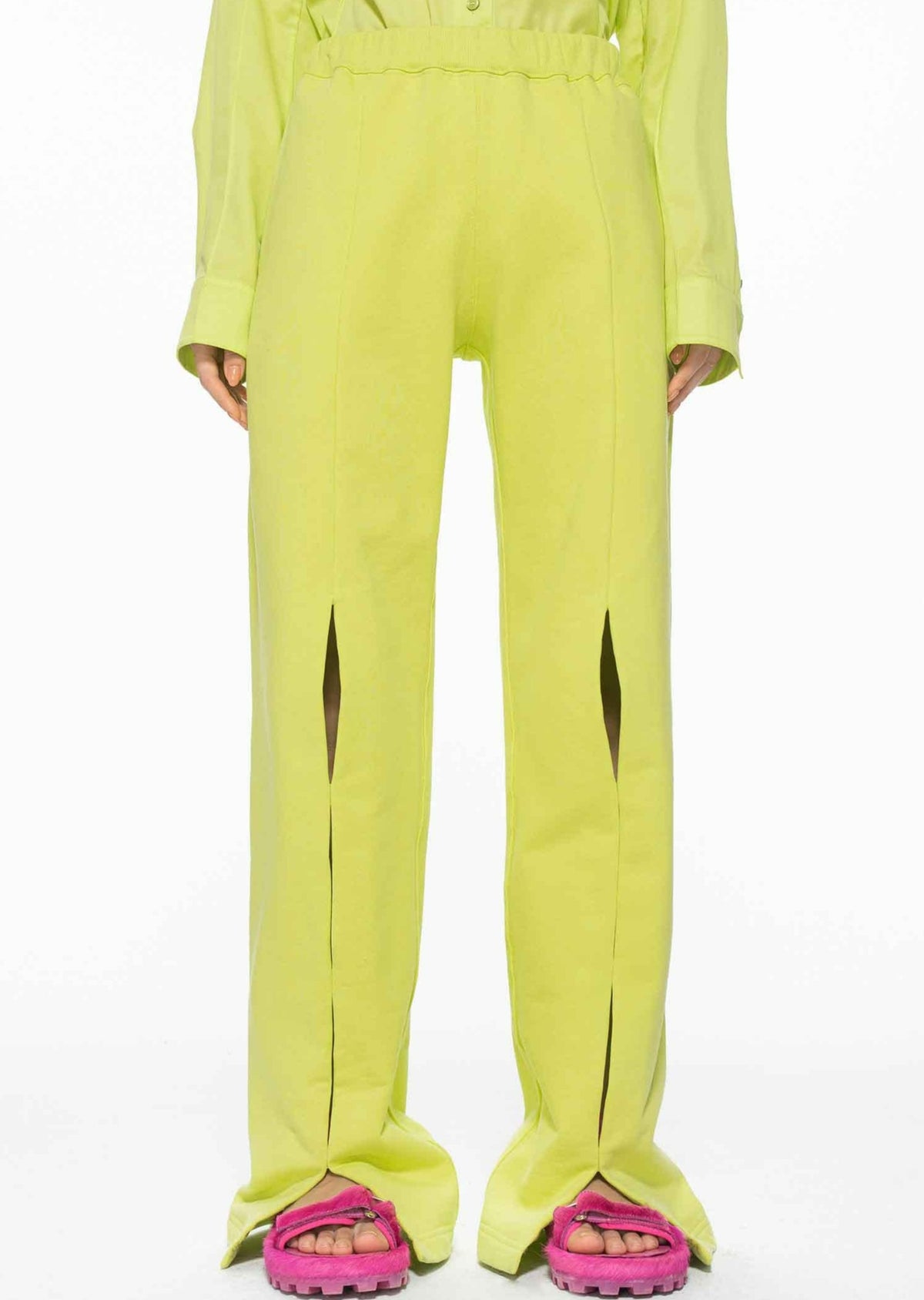 Pants / JNBY Loose Fit Fashion Cotton Casual Pants Yellow