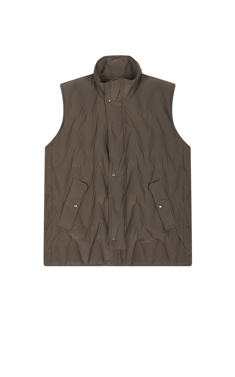 Down Vest / JNBY Oversized Wavy Quilted Down Vest