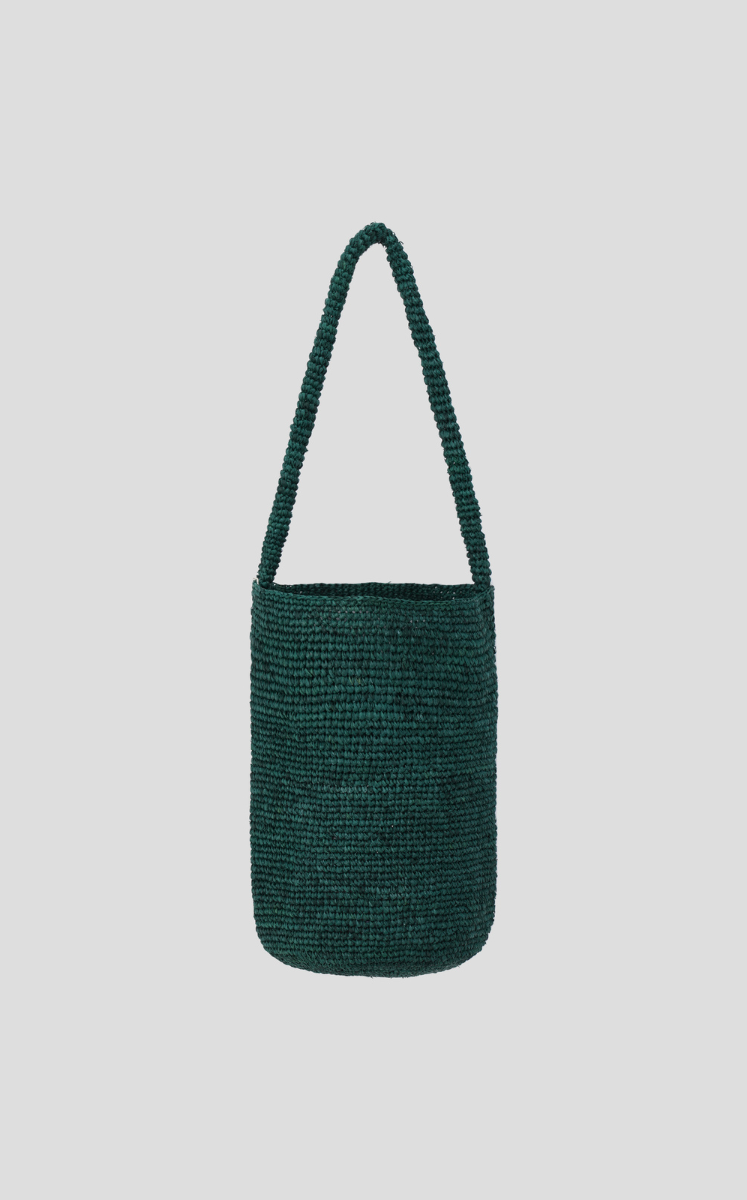 Bag / JNBYHOME Raffia Bucket Bag Green M
