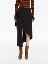 Skirt / JNBY Wool Blend Double-Faced Midi Skirt