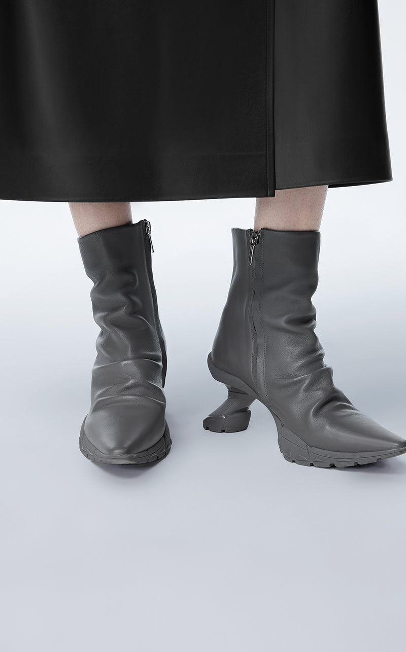 Shoes / JNBY Wool Leather Ankle Boots