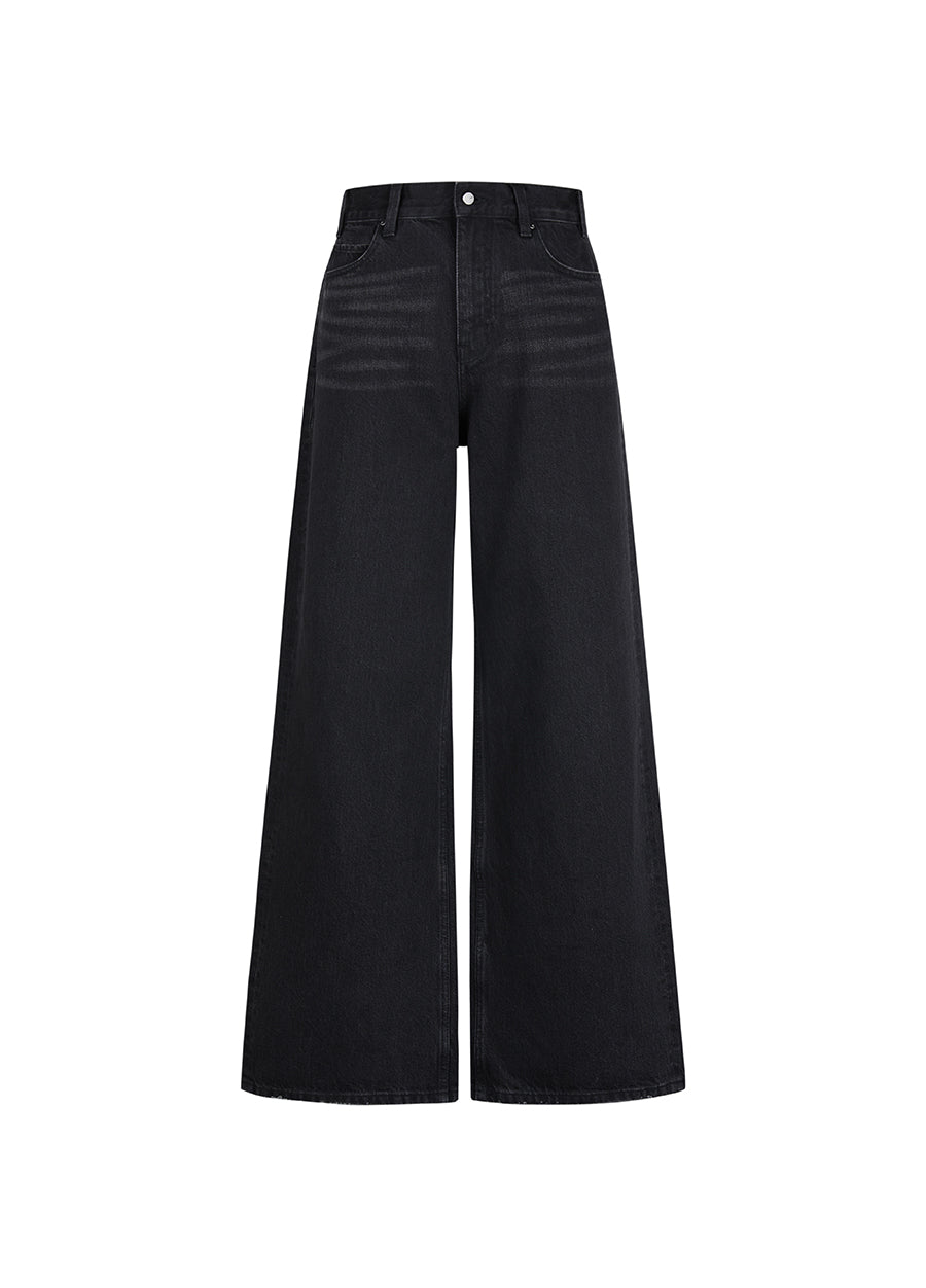 Pants / JNBY Relaxed Cotton Flared Jeans grey11