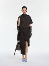 Sweater / JNBY Boat Neck Jacquard Wool Blend Top
