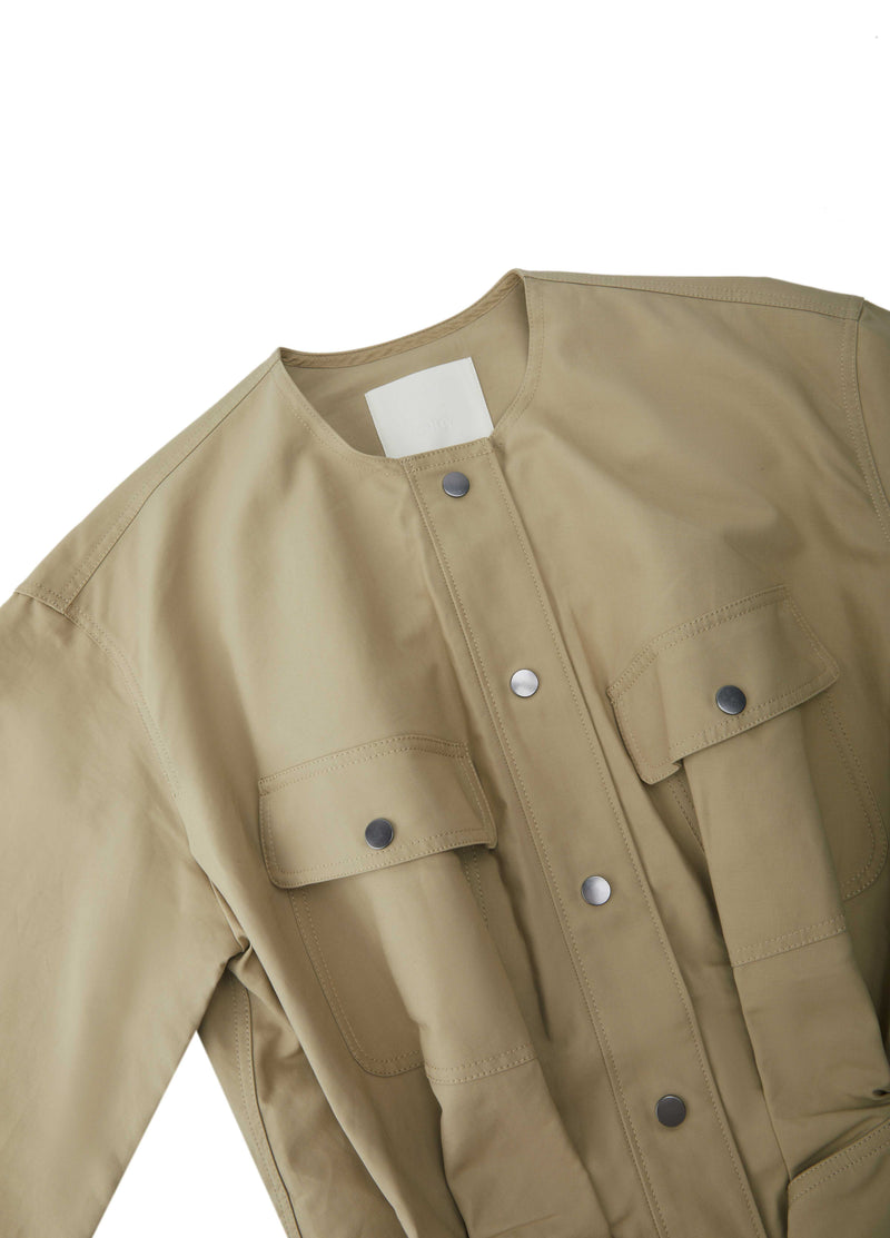 JNBY Cotton Double-Layer Relaxed Fit - Green Khaki - [view] -1
