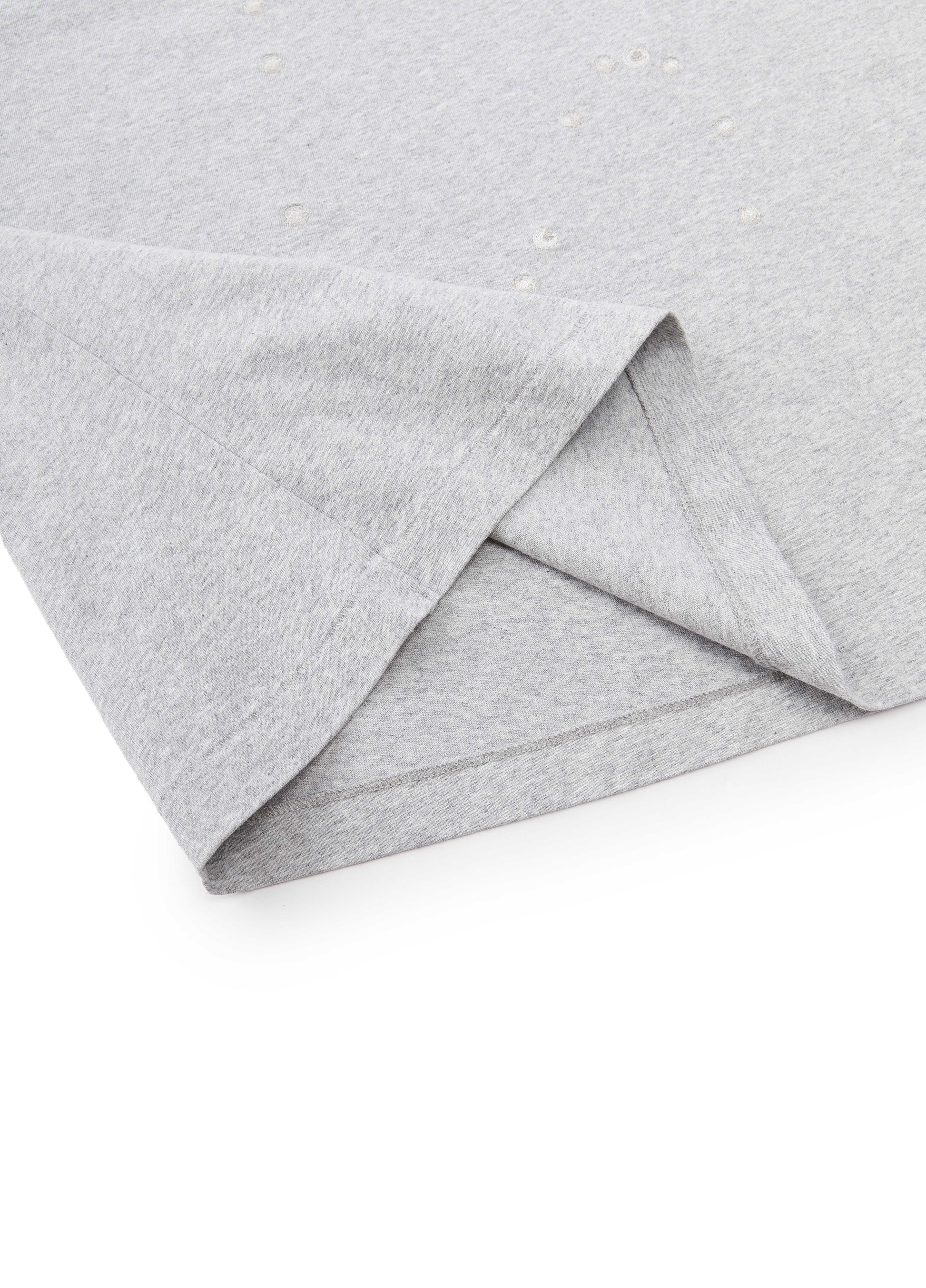 JNBY Cotton Pearl Embroidered Relaxed Tee - ash - [view] -2