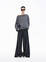 T-Shirt / JNBY 100% Wool Boat Neck Top