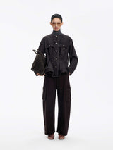 Jacket / JNBY Relaxed Denim Jacket with Drawstring Waist