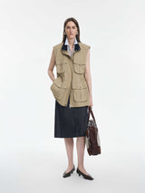 Vest / JNBY Cotton Blend X-Silhouette Sleeveless Vest