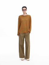T-Shirt / JNBY Silk Cotton Blend Relaxed Long Sleeve Tee