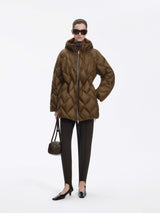 Coat / JNBY Down A-Line Hooded Puffer Jacket
