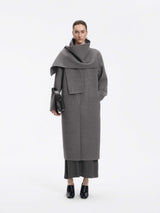 Coat / JNBY Wool Blend Double-Face Long Coat