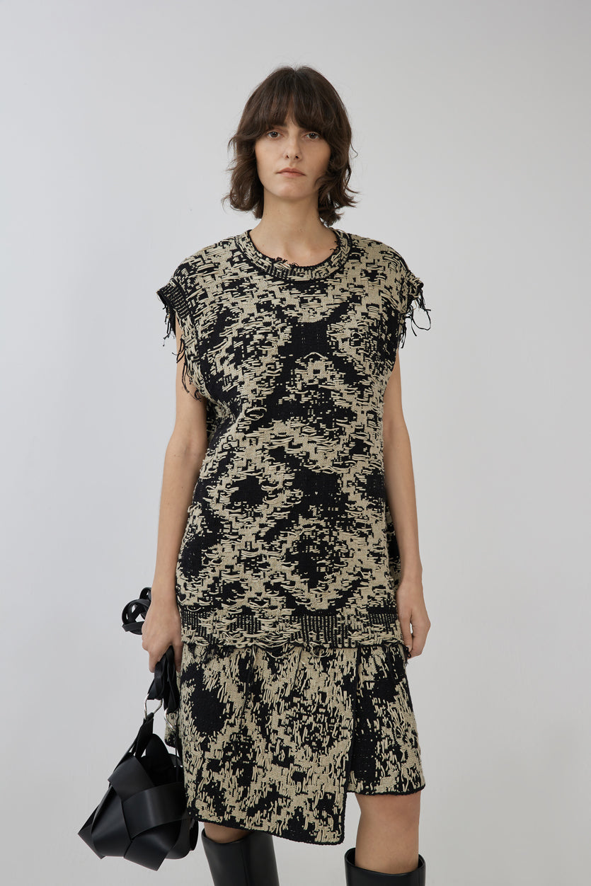Vest / JNBY Round Neck Ramie Vest Black