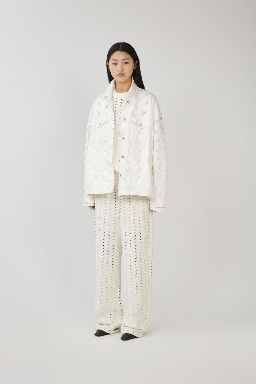 Pants / JNBY Cut Design Loose Fit Pants White