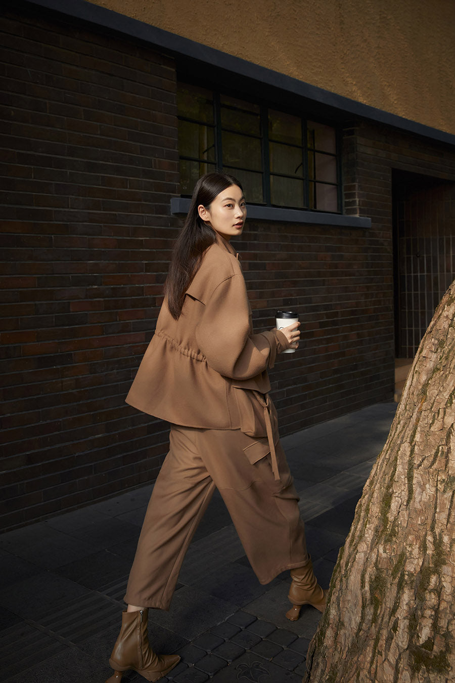 Pants / JNBY Loose-fit Wool Pants Brown