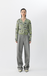 Sweater / JNBY V-Neck Floral Knit Cardigan