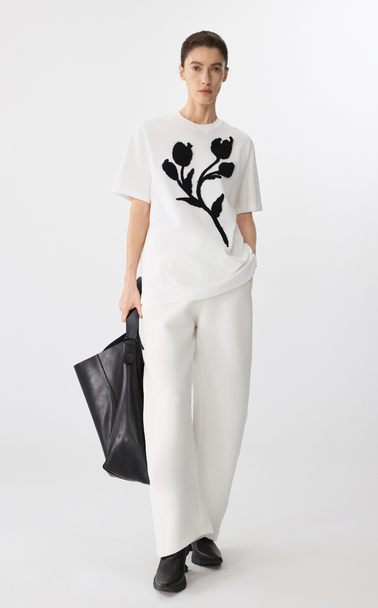 Pants / JNBY Lyocell Air Layer Trousers White