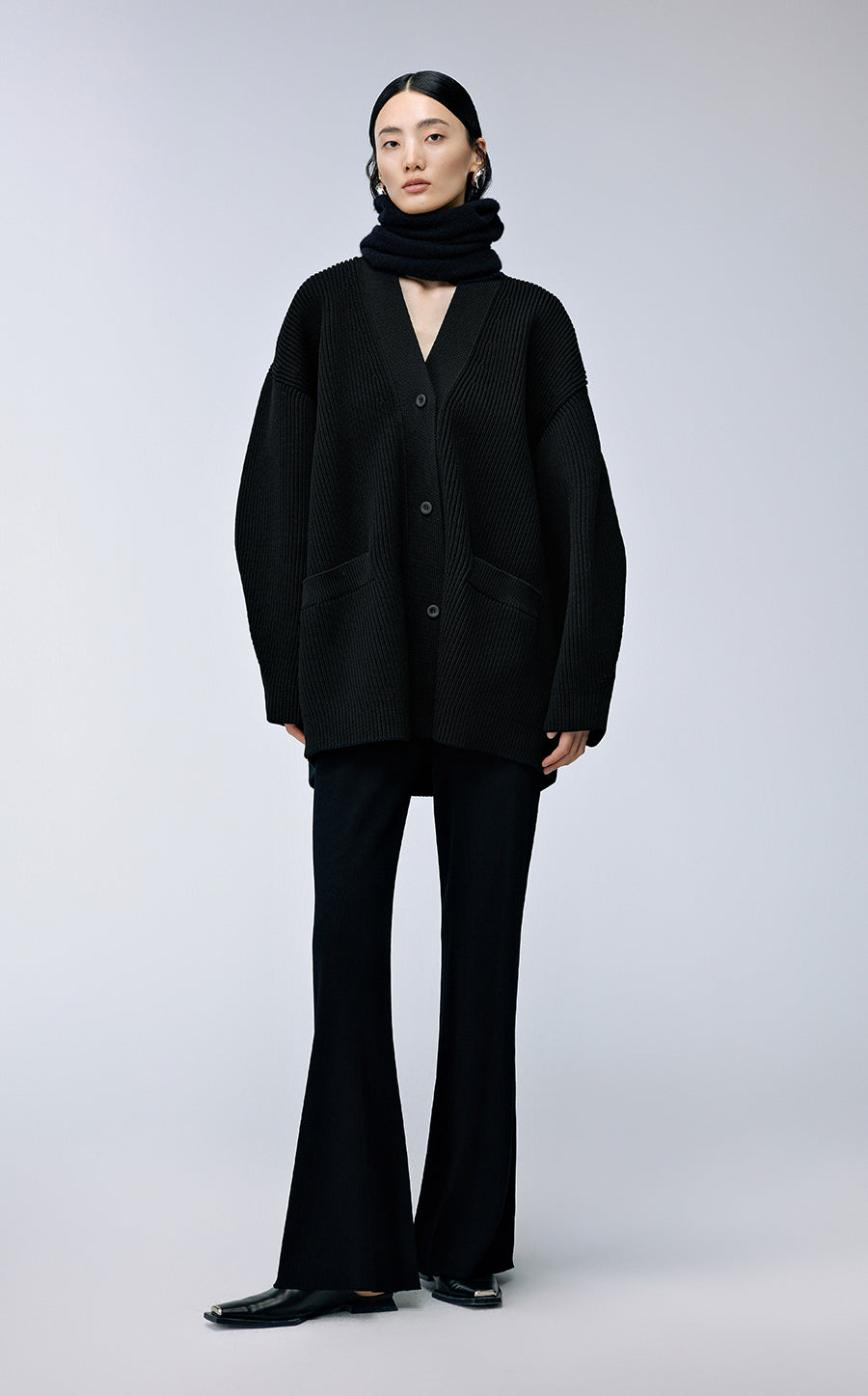 Sweater / JNBY Oversized V-neck Cardigan Black