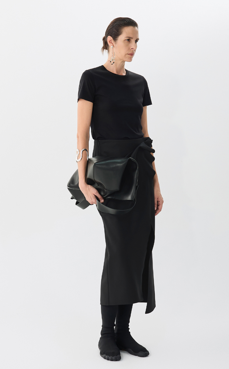 Skirt / JNBY Long Wool-Blend Asymmetric Skirt