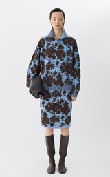 Skirt / JNBY Cotton Blend Floral Midi Skirt