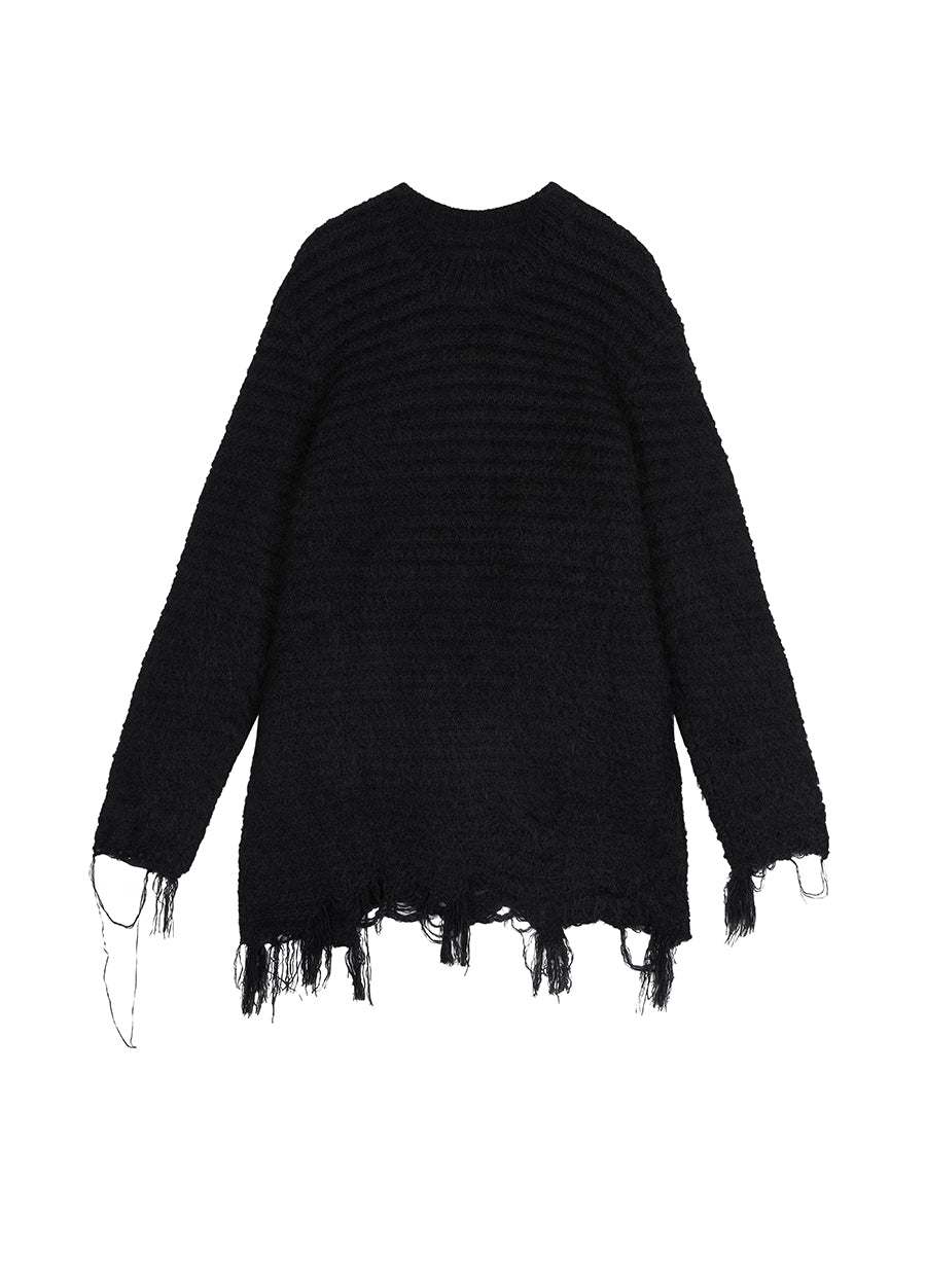 Sweater / JNBY Oversize Crew-neck Pullover Sweater Black