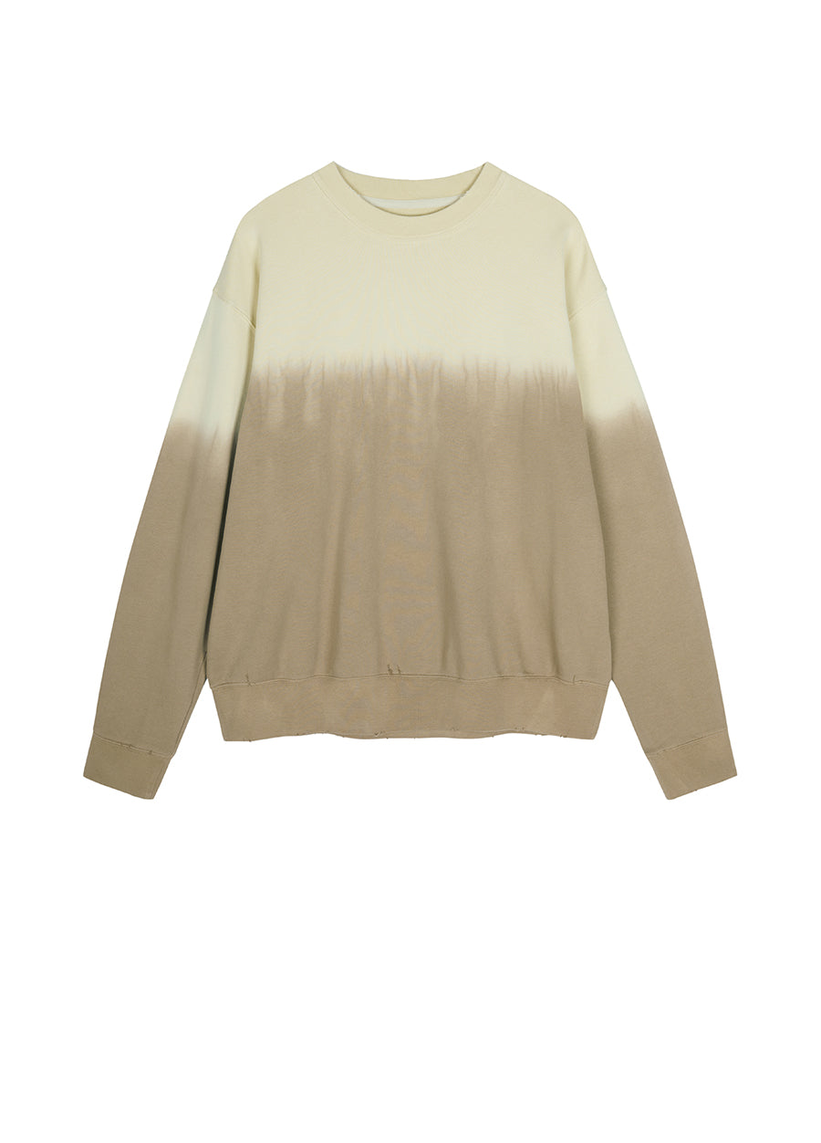 Sweatshirt / JNBY Oversized Crewneck Color-contrast Sweatshirt Khaki