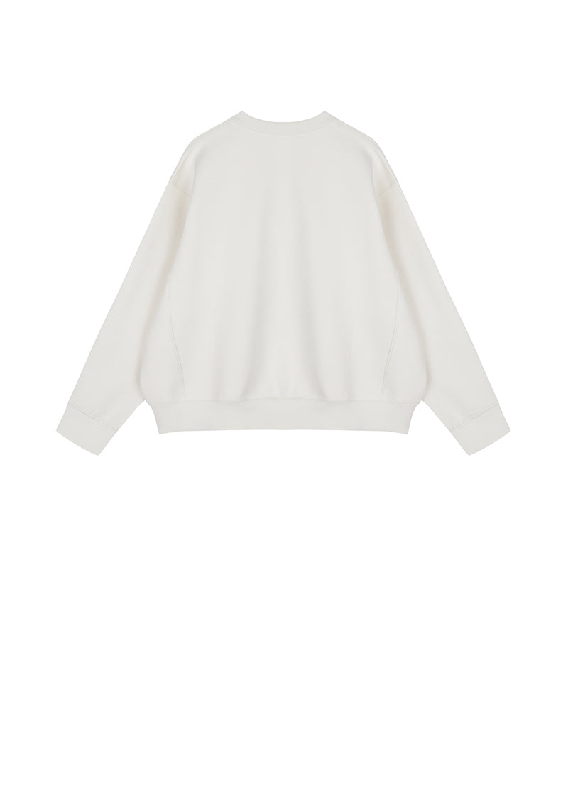 Sweatshirt / JNBY Relaxed Crew-neck Cotton Sweatshirt