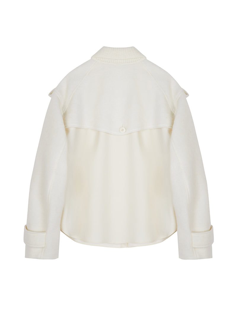 Coat / JNBY Patchwork Pullover Wool Jacket