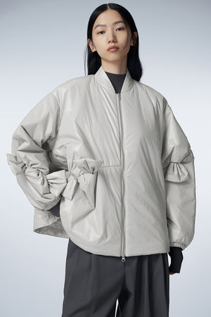 Coat / JNBY Relaxed Coat in Bow Design Gainsboro