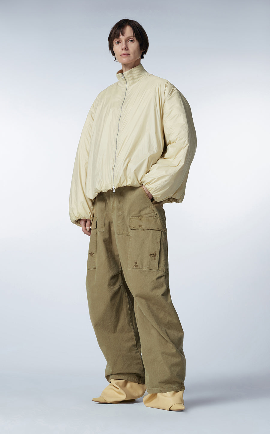 Coat / JNBY Drawstring-waist Down Coat Beige