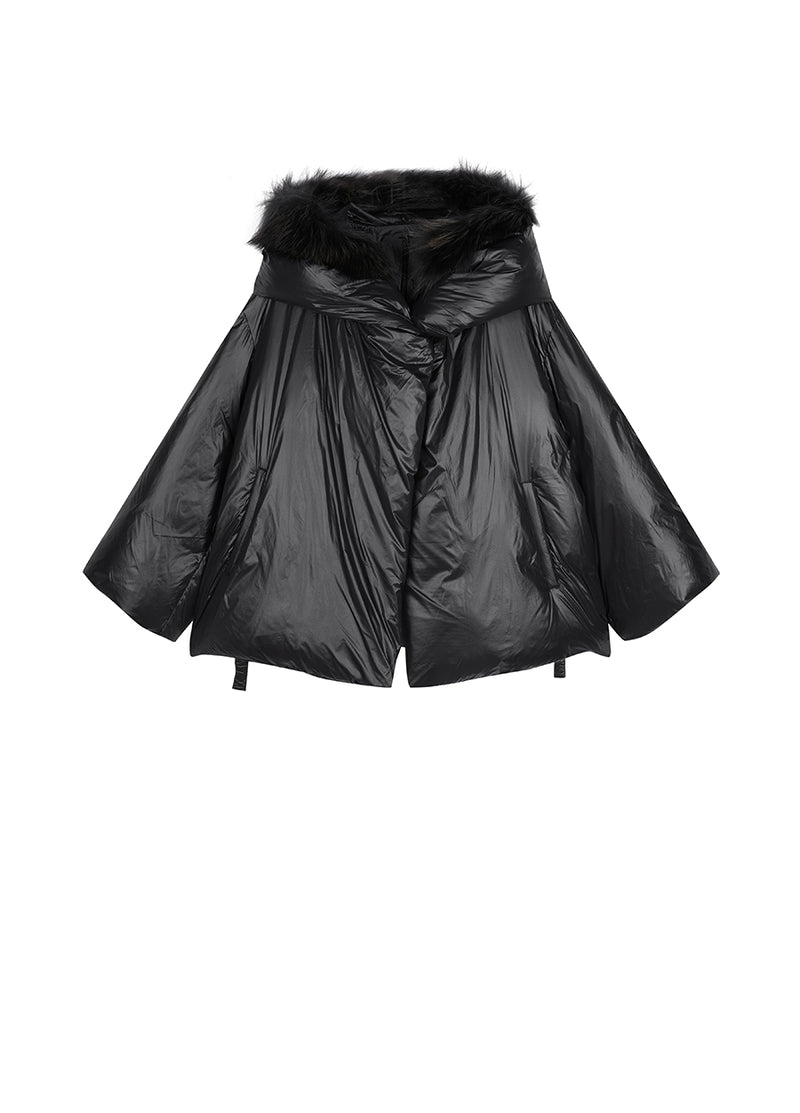 Coat / JNBY Nylon Hooded Down Coat Black