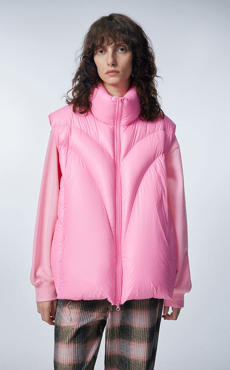 Vest / JNBY High-neck Down Vest Pink