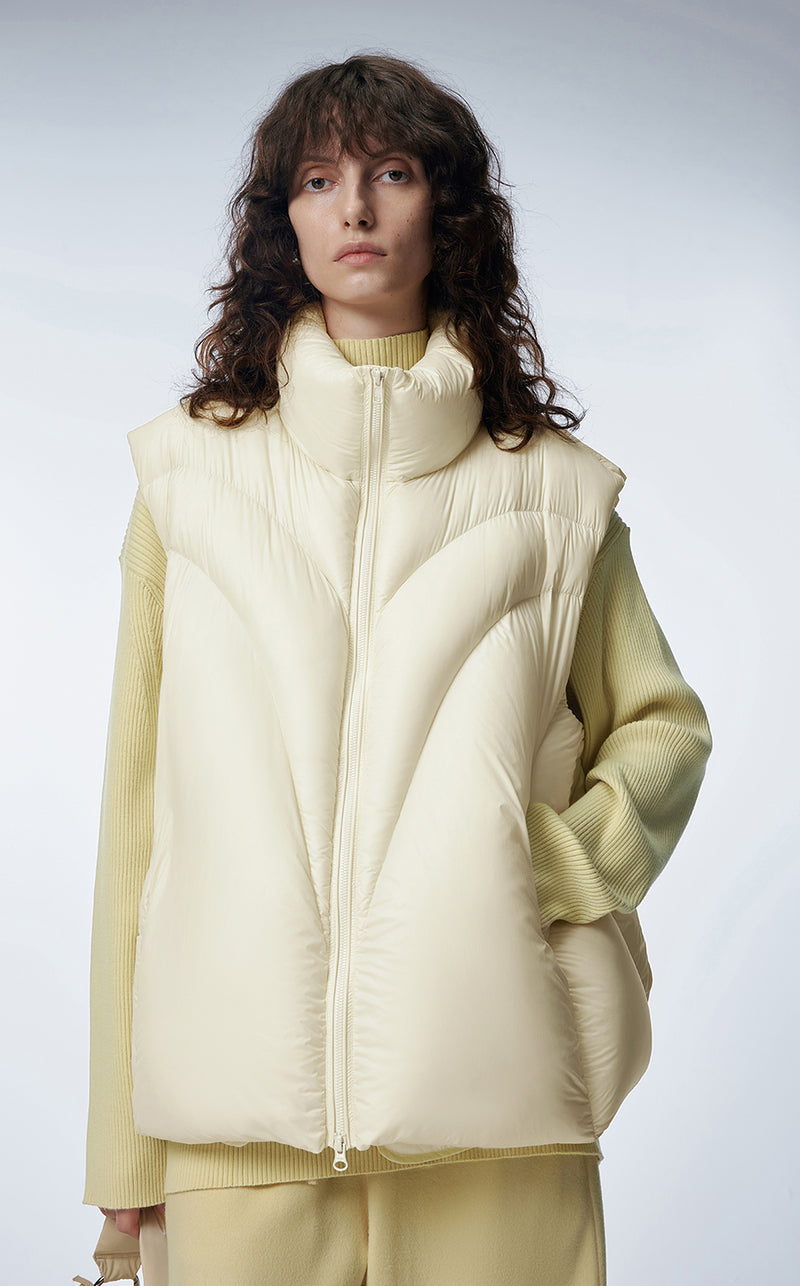 Vest / JNBY High-neck Down Vest Cornsilk1