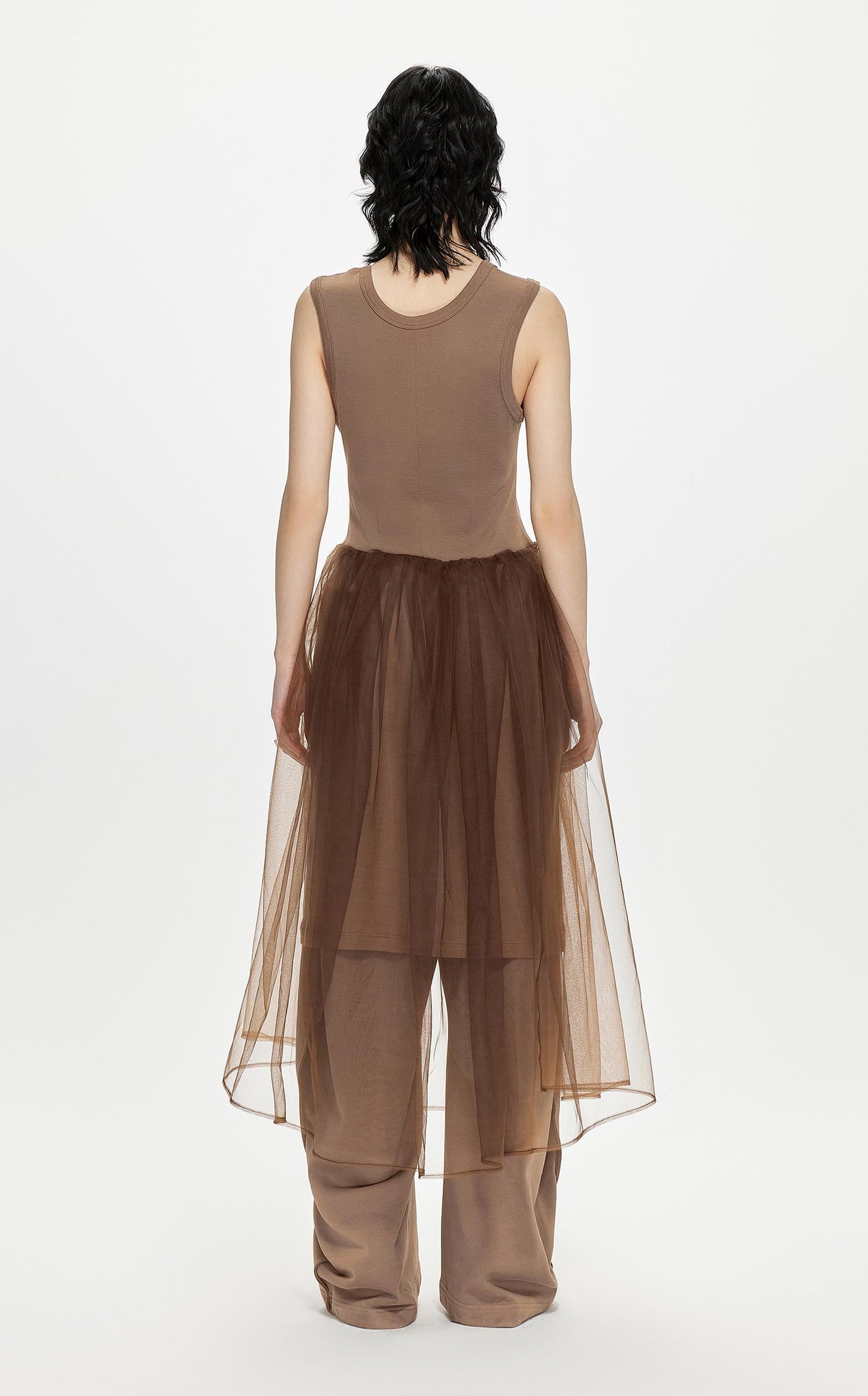 Dresses / JNBY Sleeveless Patched Layered Gauze Dress