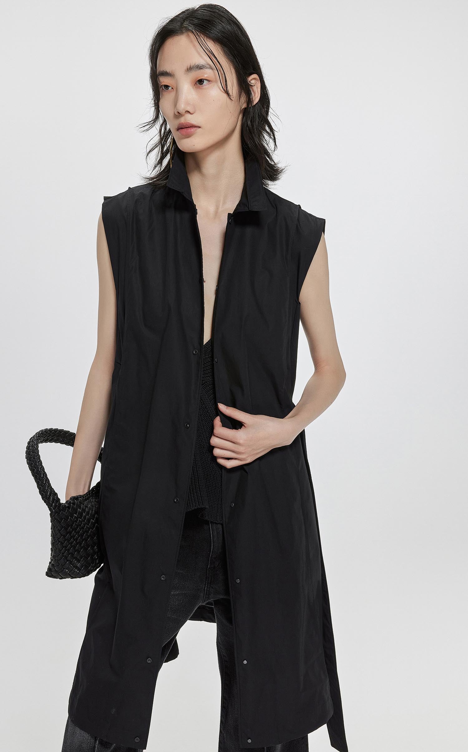 Dresses / JNBY Loose Fit Sleeveless Dress (100% Cotton) Black XL