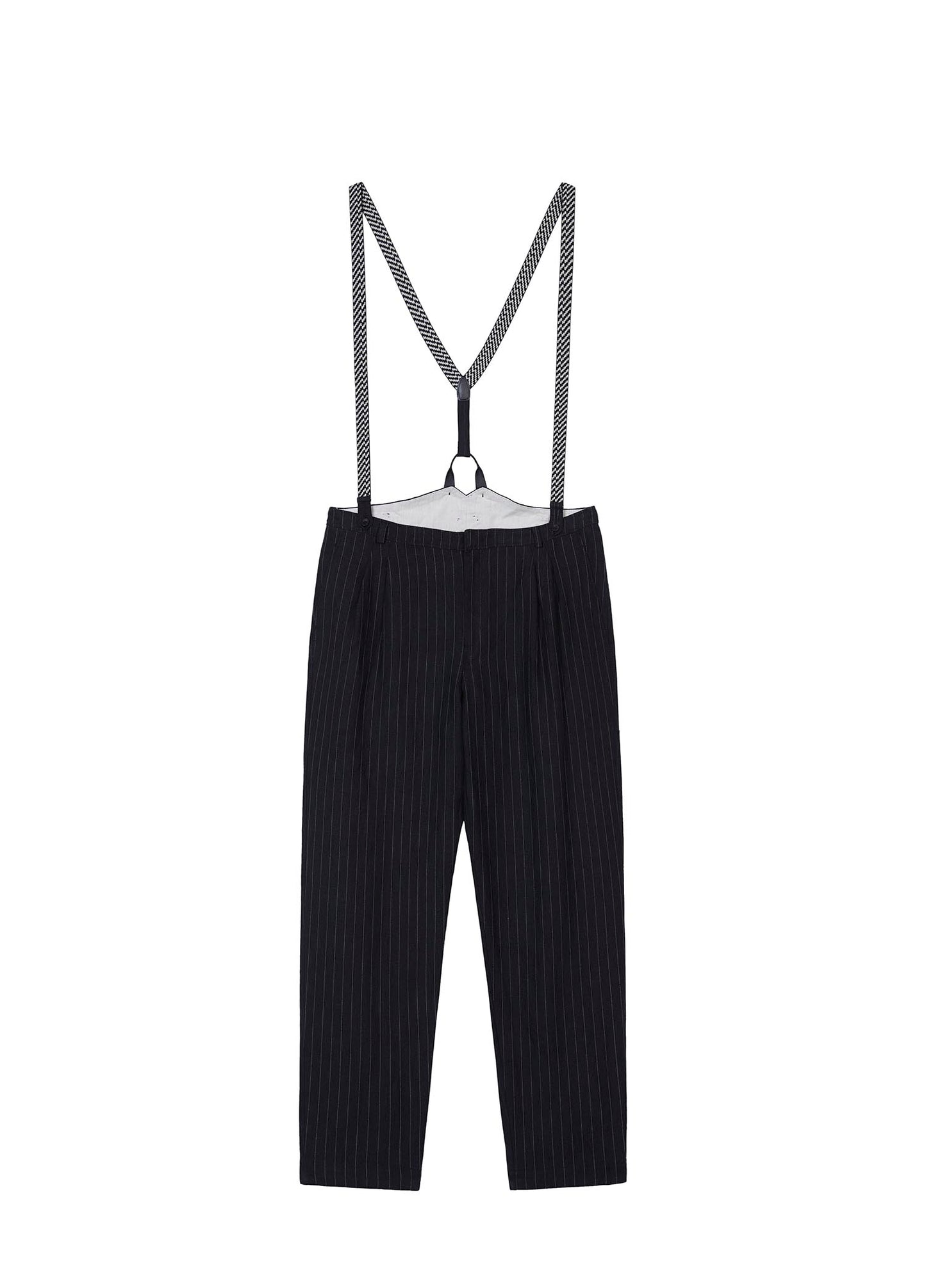 Pants / JNBY Linen Stripped Cropped Pants