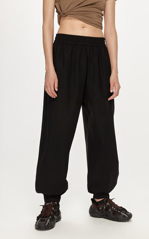 Pants / JNBY Loose Fit Solid Pants (100% Cotton) Black