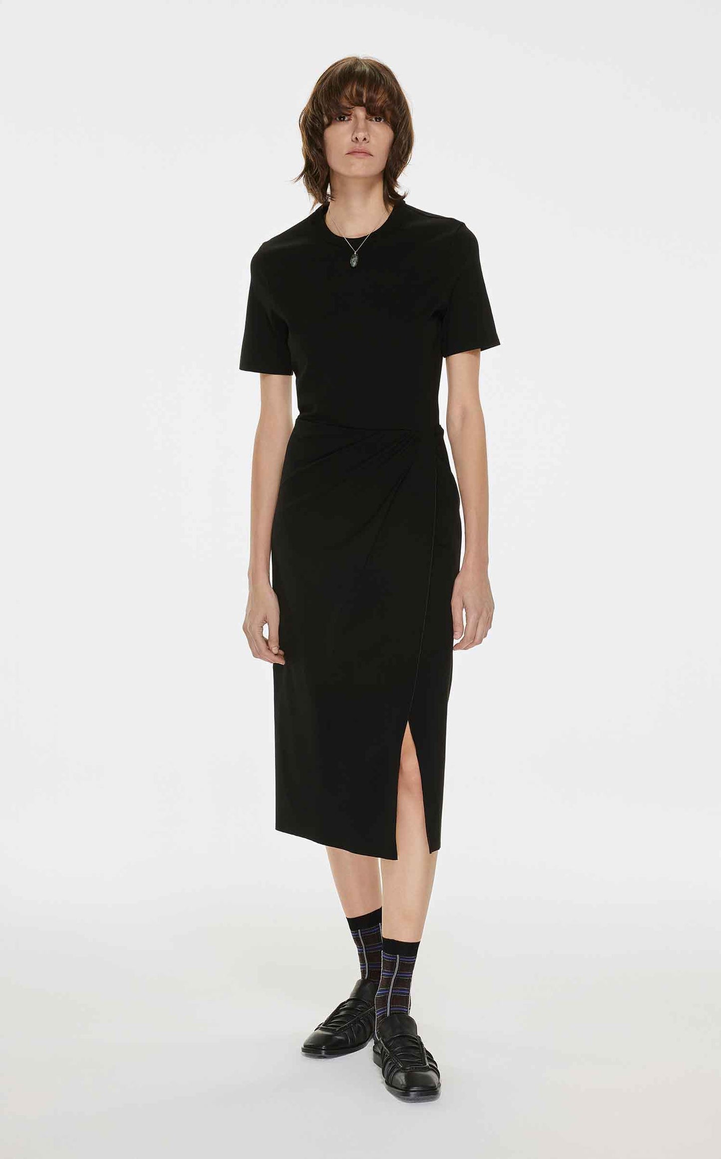 Dresses / JNBY Solid Short Sleeve Dress Black