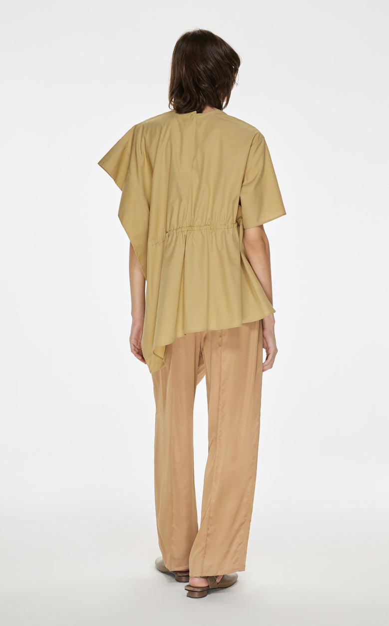 Shirt / JNBY Asymmetric Design Round Neck Short-sleeve Shirt(100% cotton)