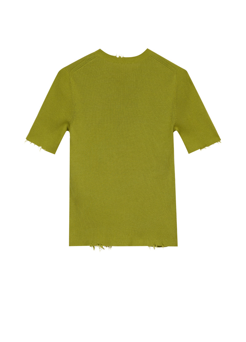 Sweater/ JNBY 100% Silk Round Neck Short-Sleeved Sweater
