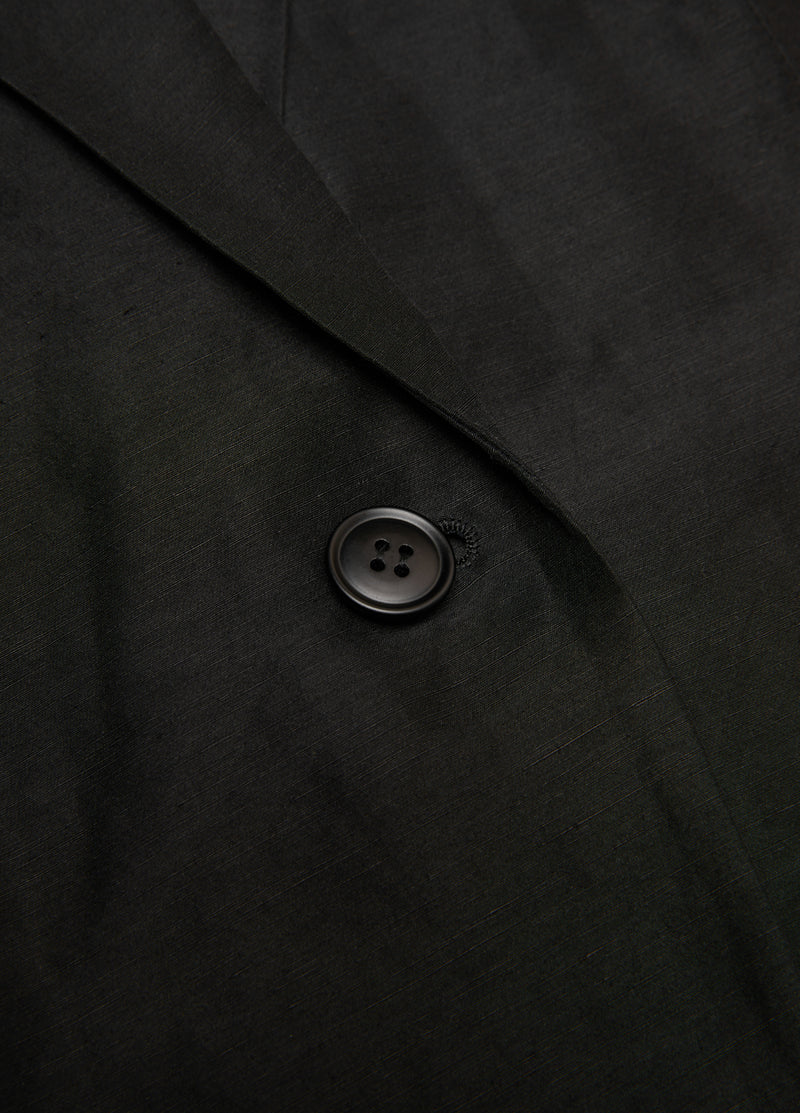 Blazer / JNBY Retro Silk Linen Pleated Loose Fit H-Shaped Blazer
