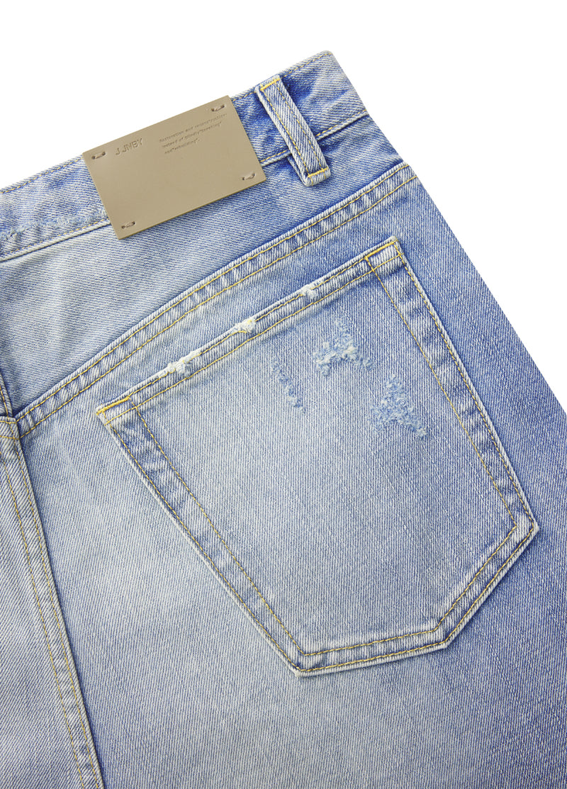 Pants / JNBY Cool Casual Washed Wide-leg Jeans(100% cotton)