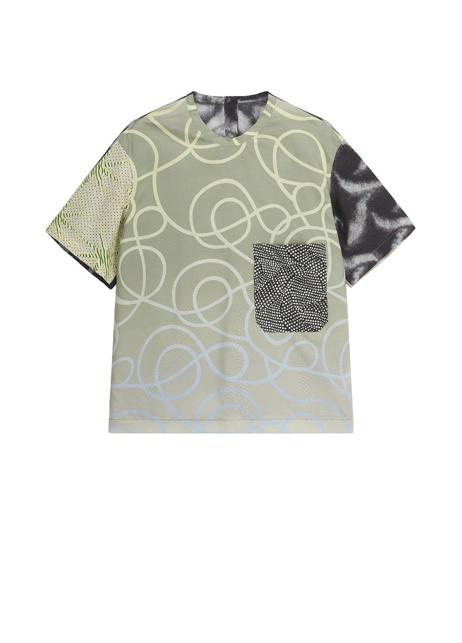 T-shirt / JNBY Silk Short-sleeved T-shirt Gray