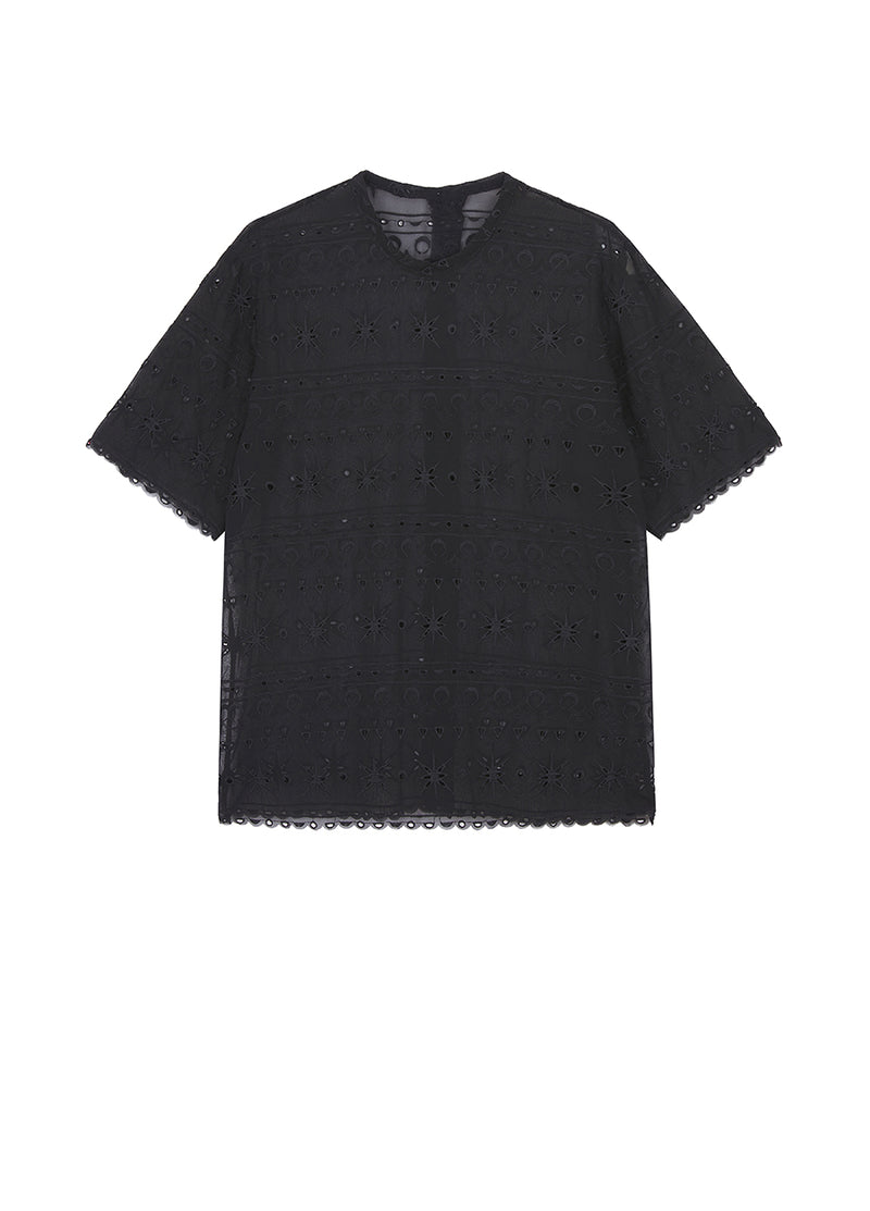 T-shirt / JNBY Silk Solid T-shirt(100% silk) Black