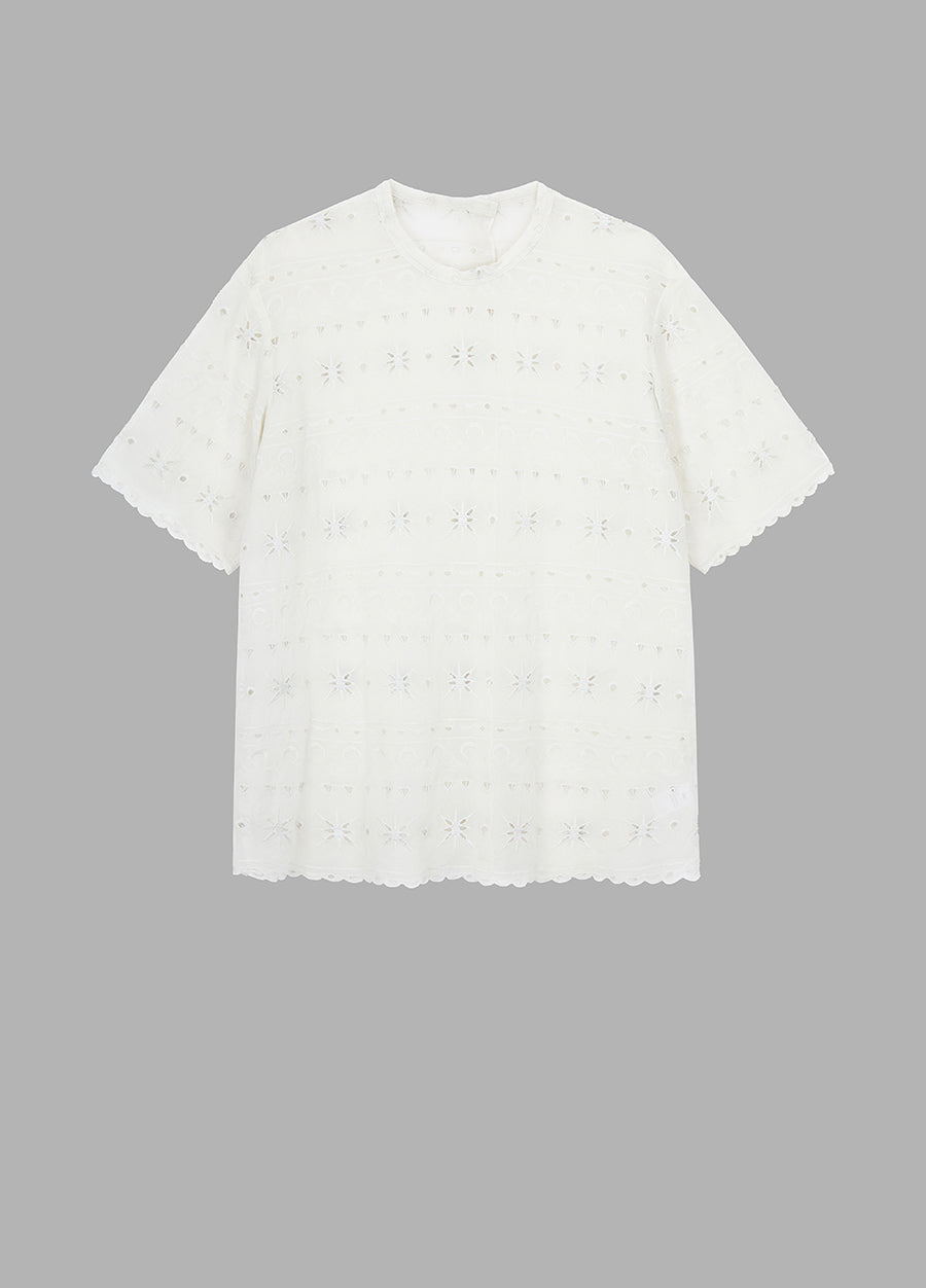T-shirt / JNBY Silk Solid T-shirt(100% silk) White