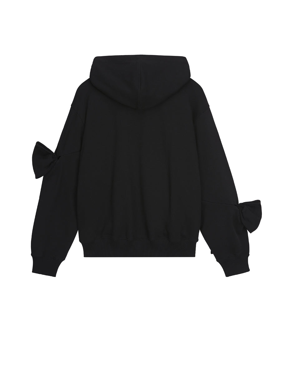 Sweatershirt / JNBY Playful  Three-Dimensional Bow-Knot Hooded Loose Fit Sweatershirt