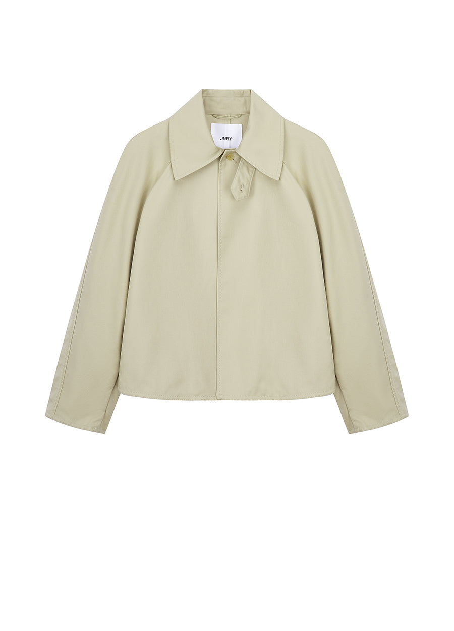 Coat / JNBY Solid Cotton Jacket Khaki