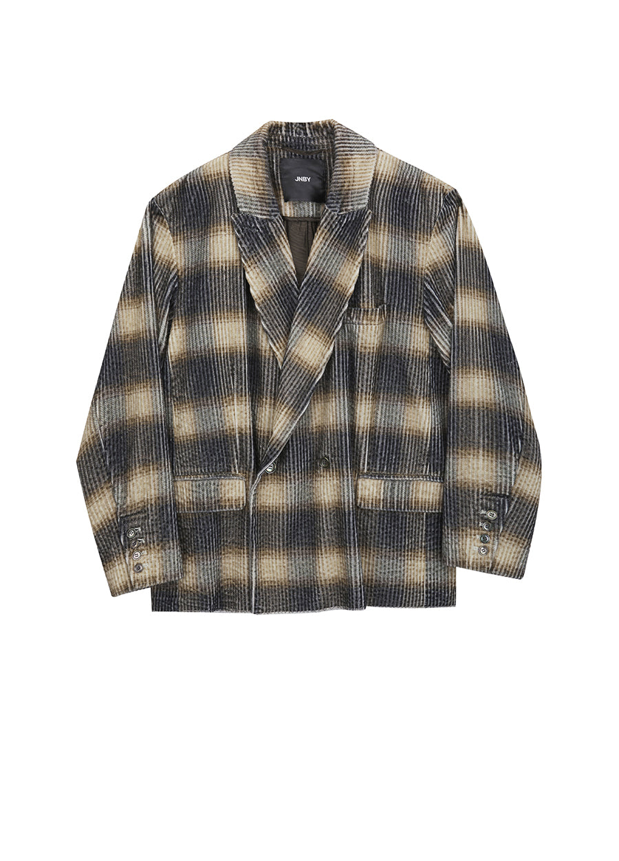 Blazer / JNBY Cotton Plaid Blazer Gray